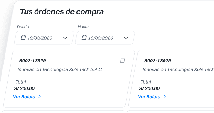 Vista de la app: de forma conectada